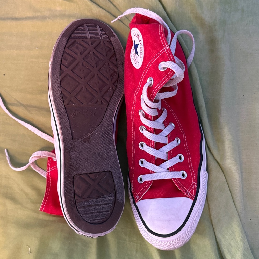 Converse - Red High Tops - image 3